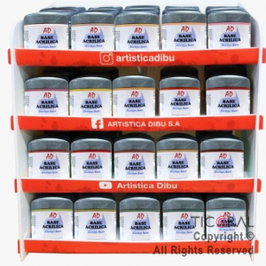 EXHIBIDOR BASE ACRILICA AD (162 FRASCOS DE 200 CC)